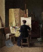 Gillis Hafstrom In the studio oil